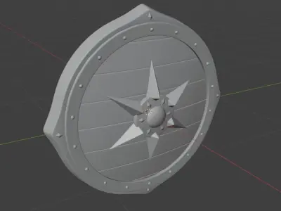 Viking Shield 3D model 3