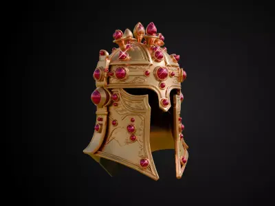 Stylized Persian Helmet -  Royal Crescent 3D print model