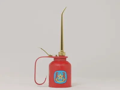 Vintage Oil Can Low-poly 3D model