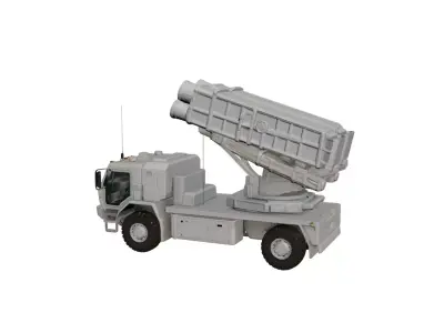 Realistic Missile Launcher 3D Model Military Defense System 3D model