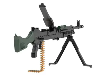 M240 Machine Gun 3D model get