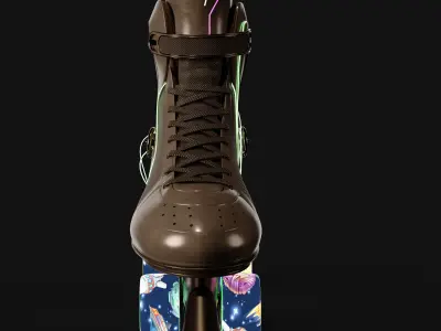 Futuristic Quad Roller Skate 3D model