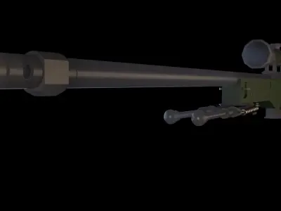CSGO AWP sniper rifle Low-poly 3D model