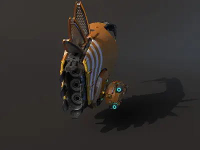 Spaceship Cobra Low-poly 3D model