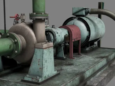 Centrifugal pump room 3D model