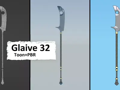 Glaive 32 Low-poly 3D model