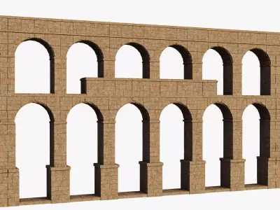 Aqueduct of Segovia Spain 3D model