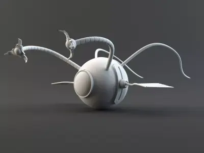 Drone ball with two arms 3D model