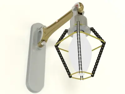 Industrial wall lamp 3D model buy