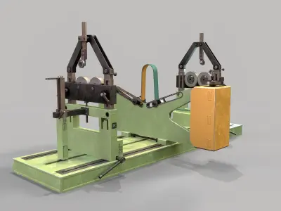 Compressor Impeller Balancing Stand Low-poly 3D model