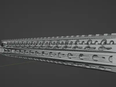 BCM KMR Alpha 13 KeyMod Free Float Handguard Free low-poly 3D model