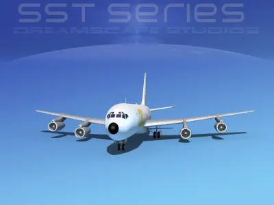 Boeing 707-320 SS Challenge Air Cargo 3D model
