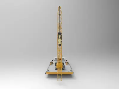 barge crane 3D model
