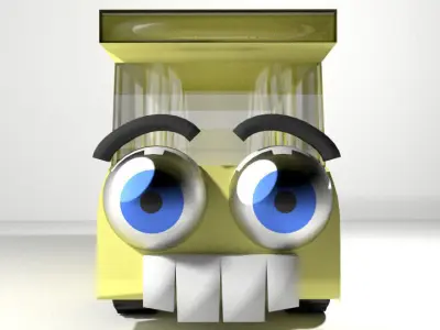 Cartoon Vehicle - Bus 3D model