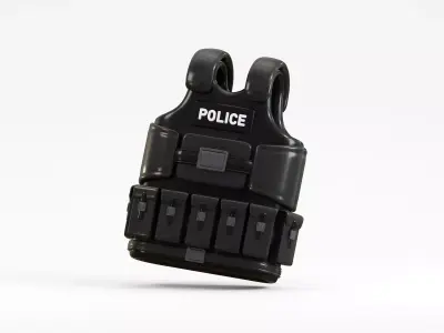 Bulletproof Police Vest Low-poly 3D model
