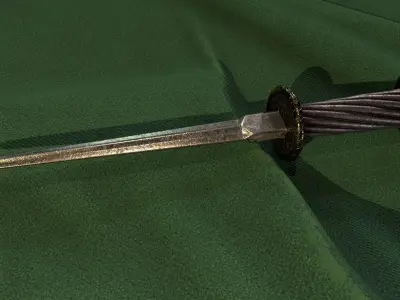 Dagger of mercy Low-poly 3D model