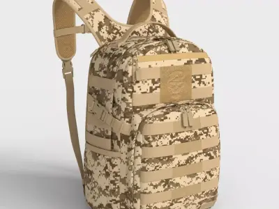 NINJA TACTICAL BACKPACK Low-poly 3D model