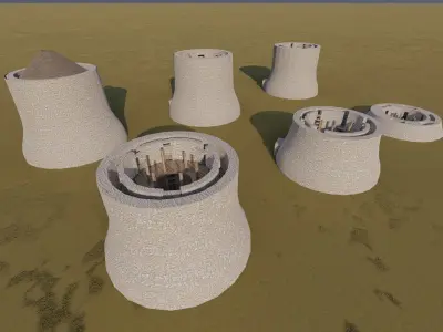 Medieval Castle 3D model 3