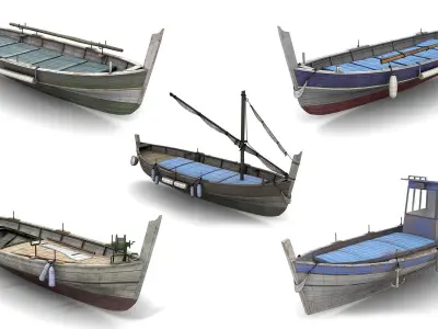 Fishing Boats 3D Model Pack