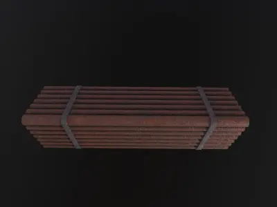 Industrial Pipes 3D Model Low-poly 3D model