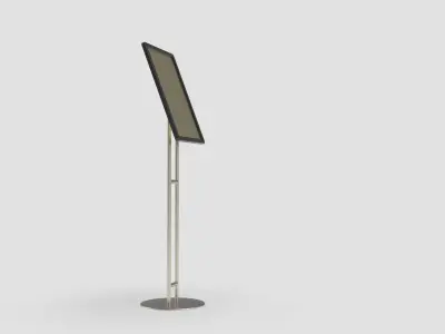Style advertisement menu close to a urban street in city 3D model