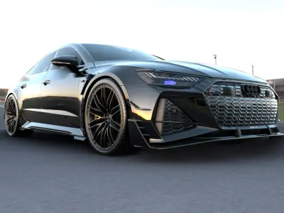 2025 Audi RS7R ABT 3D Model Low-poly 3D model