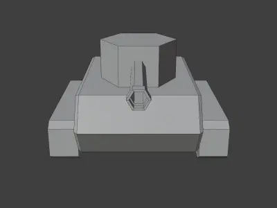 Low poly tank for games Low-poly 3D model