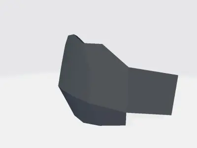 Asymmetric Band Rear Low-poly 3D model