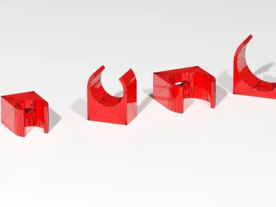 Conduit clip for PVC tubes 3D model