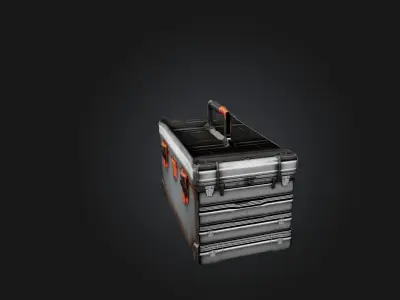 Realistic Metal Toolbox Low-poly 3D model