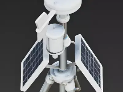Realistic Spring Weather Station 3D Model Low-poly 3D model