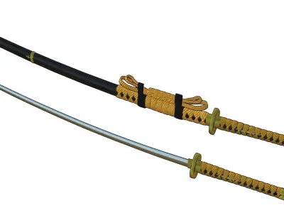 katana1 mikazukimunechika Low-poly 3D model