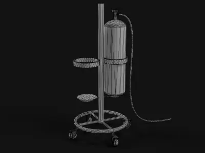 Old Gas Cylinder Game Ready Low-poly 3D model