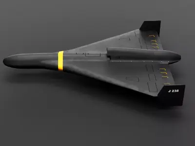 Shahed 238 Jet-Powered Kamikaze Drone Low-poly 3D model