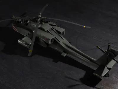 Apache AH-64 LongBow Low-poly 3D model