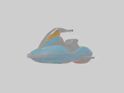 Cartoon Jet Ski Low-poly 3D model