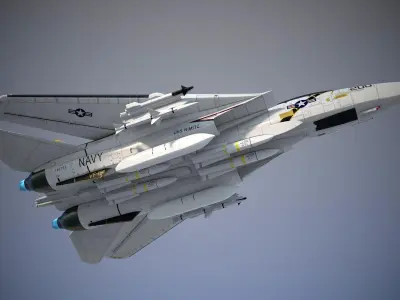 F-14A Tomcat VF-84 Jolly Rogers 1977 3D model