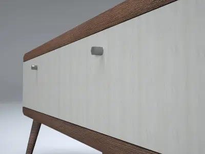 Modern Chest of Drawers Low-poly 3D model