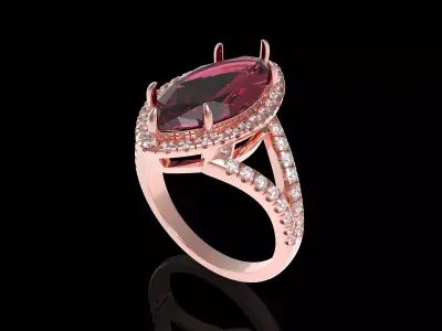 Engagement Ring 3D print model 60