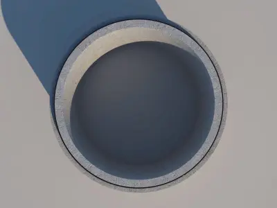 Concrete Drainage Pipe Low-poly 3D model