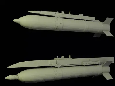 Modern soviet plane air missile  3D model