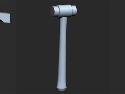 25 Hammer Base Mesh Low-poly 3D model