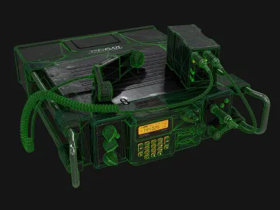 Military Radio Real Time - PBR Low-poly 3D model