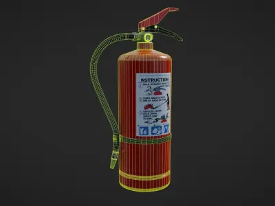 FIRE EXTINGUISHER Low-poly 3D model 50