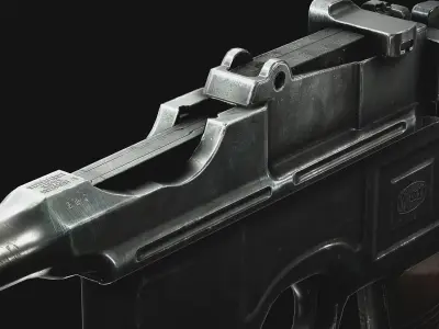 Mauser C96 - Model and Textures Low-poly 3D model