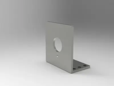 Mounting bracketclamp for Center shaft DC motor Free 3D model