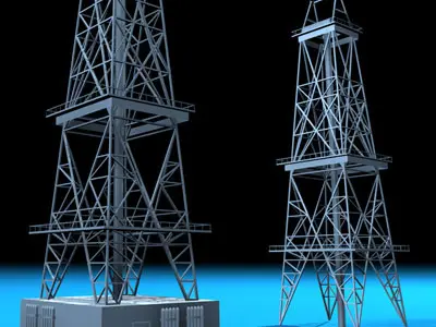 Drilling tower 3D model