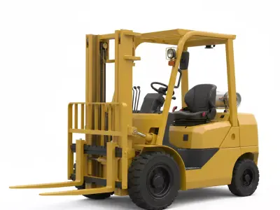 Industrial Counterbalance Forklift Low-poly 3D model