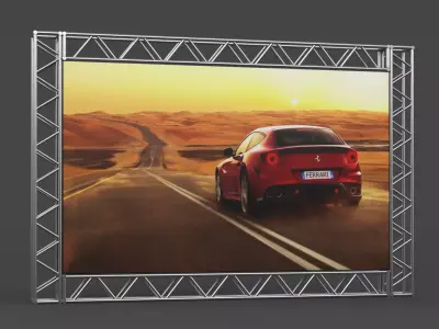 Billboard truss frame 3D model