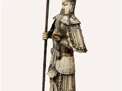 Japanese Warrior Statue 3D model